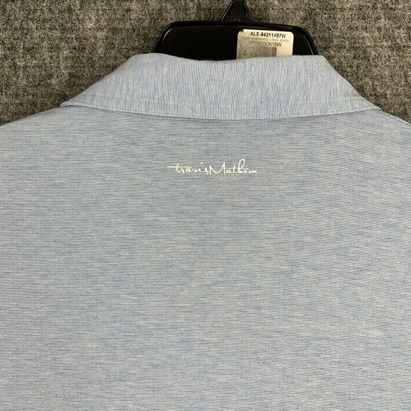 TRAVIS MATHEW POLO SHIRT MENS XXL BLUE GOLF CASUAL BUSINESS PIMA-COTTON PERU - Picture 4 of 10